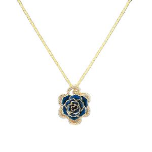 <span class=keywords><strong>Collana</strong></span> XP-RRN-1020 con Fiore Placcato <span class=keywords><strong>Oro</strong></span>, Rosa Vera - Product Image 1