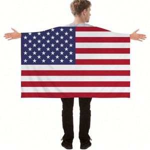 Custom Printed Canadian Hooded <b>Wrap</b> Blanket, Warm Double Layer National Flag Cape for Party Home Decor - Product Image 2