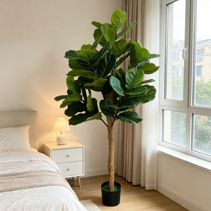 Árbol Artificial de Ficus Lyrata de Tacto Real, Decoración para Interiores y Exteriores, Jardín, Vestíbulo, Recuerdos de <span class=keywords><strong>Boda</strong></span> - Product Image 1
