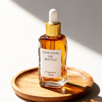 Bouteille d'huile essentielle en verre artistique à étiquette privée - Peinture personnalisée sur forme unique