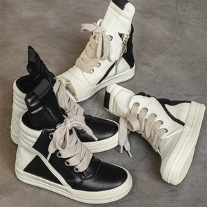 Chaussures Décontractées Montantes pour <span class=keywords><strong>Homme</strong></span> de Haute Qualité, Baskets Respirantes de Marque, Bottines Plates Grandes Tailles - Product Image 4
