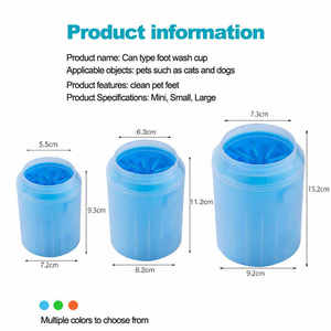 Factory Wholesale Eco-Friendly Silicone Detachable Portable <b>Pet</b> Dog Paw Cleaning Cup - Product Image 3