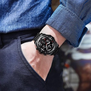 Reloj de Pulsera de Lujo para Hombre, de Acero Inoxidable, Diseño Elegante de Cuarzo, Esfera de Cristal, Último Modelo de Moda Ejecutiva - Product Image 4