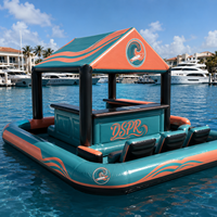 Île flottante gonflable pour lacs, piscines, complexes hôteliers, fêtes familiales, location et loisirs