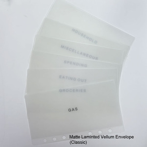 Sang Trọng Xách Tay Refilled A5 A6 A7 Tùy Chỉnh Loose Leaf Organizer Pouch Matte Nhiều Lớp Chất Kết Dính Túi Phông Chữ Cổ Điển Vellum Phong Bì - Product Image 2