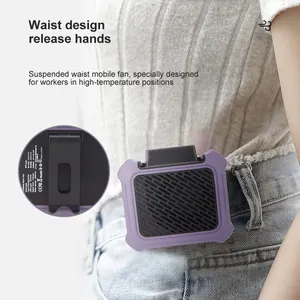 2023 Summer 6000mah Large Capacity Portable Usb Waist Belt Sport Venty Fan