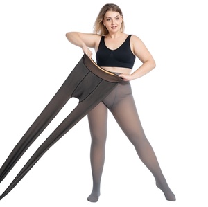 Women's Plus Thick Faux <strong>Fur</strong> Translucent Fleece <strong>Lined</strong> Stocking Pantyhose Tights High Thermal Winter Warm <strong>Leggings</strong> Medias Para - Product Image 1