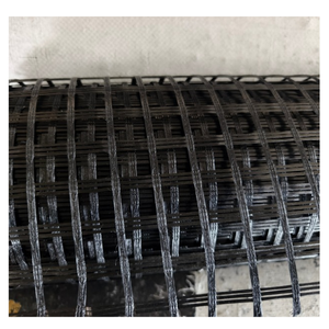 50KN PET Geogrids Poliéster de alta resistencia para cimentaciones débiles Tratamiento efectivo para el asentamiento de la pista del aeropuerto de la carretera - Product Image 5