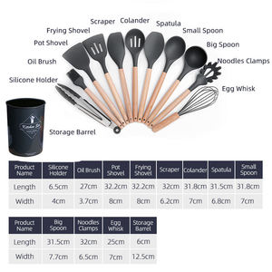 Oferta Especial: Juego de 11 Utensilios de Cocina de Silicona de Grado Alimenticio con Soporte, Resistentes al Calor, para Hornear y Cocinar - Product Image 6