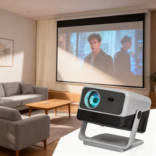 Smart N1PRO  Android Mini 500ANSI Projector Portable LED Home Theater Projector with 3D Design for Indoor & Outdoor Use