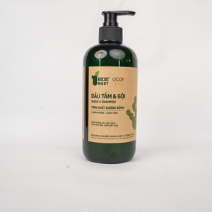 Extrait naturel de cactus Menthe poivrée 2 en 1 Shampooing et gel douche à base de plantes pour tous types de peau Nettoyage en profondeur 150ml Vietnam - Product Image 2