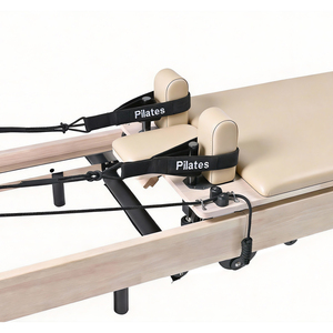 Équipement de Pilates personnalisé directement de l'usine, Reformer Pilates pliable en bois de chêne de haute qualité - Product Image 4