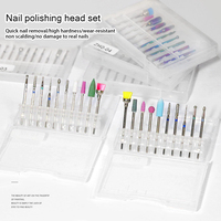 10 pièces diamant ongles forets fraise limes à ongles électrique fraise tête de meulage pédicure manucure enlever la peau morte outil