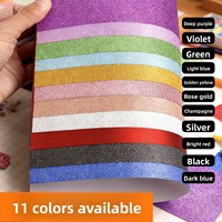 Papier cartonné recyclable fait main, coloré, pailleté, A4, 250 g, poudre dorée, décorations de mariage, papier artisanal