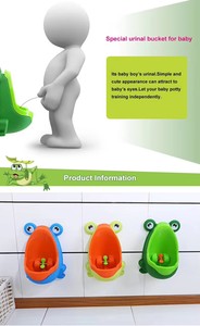 Urinario de Pared para Bebés, Diseño de Rana, de Plástico, Modelo QINGWA, Entrenador de Orinal para Niños Pequeños con Forma Divertida - Product Image 3