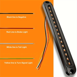 Feu arrière automatique LED feu <span class=keywords><strong>d</strong></span>'identification de remorque Led clignotant feu arrière barre <span class=keywords><strong>bande</strong></span> camion feux de position latéraux arrière - Product Image 5