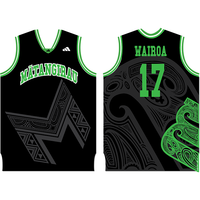 Débardeur Athlétique Personnalisé en Polyester Respirant et Anti-Transpiration à Motif Tribal Maori Unisexe pour le Basketball en Extérieur