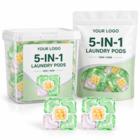 Capsules de lessive 5-en-1 de 10g avec billes parfumées, paquet de 30 pour les lignes de produits de marque propre des supermarchés