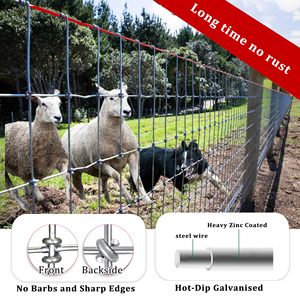 Độ bền kéo cao kim loại Hươu cừu gia súc trang trại hàng rào 50m nhúng nóng mạ kẽm dệt cố định Knot Đồng cỏ hàng rào chăn nuôi bảo vệ - Product Image 2