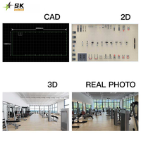 Equipo de Gimnasio SK, Super Squat para Fisicoculturismo, Equipo de Fitness Comercial Popular, Squat de Péndulo para Club de Fitness