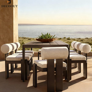 Table de canapé d'extérieur moderne en aluminium Ensemble de poufs avec design confortable pour villa et <span class=keywords><strong>jardin</strong></span> - Product Image 2
