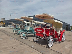 High Quality Sale Electric Royal Carriage Luxury Customized 4 Wheel Sightseeing Princess Wedding Carriage - Product Image 4
