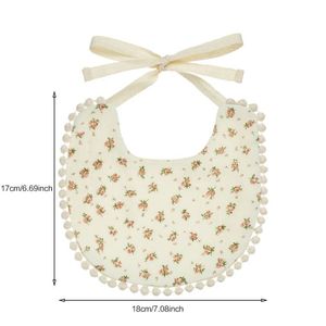 Korean Floral Double Sided Crepe Cotton Baby Bib Tie <b>String</b> Infant Saliva Towel New Feeding Drool Wrap For Toddler Kids - Product Image 1