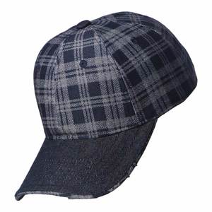 Gorra de Béisbol Vintage de Mezclilla a Cuadros Negros y Grises, Estilo Retro Preppy, Suave, Ajustable, Unisex, Casual, para el Sol - Product Image 4