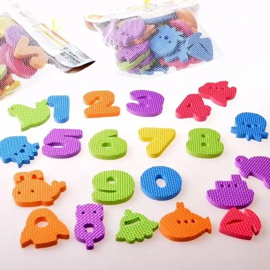 Мягкая детская пластиковая игрушка-пазл с буквами из ЭВА