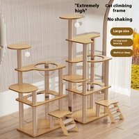 Vente chaude Moderne Six Couches Chat Nid Tour Espace Capsule Inspiré Bois Chat Escalade Arbre Sisal Écologique Conception À Plusieurs Niveaux