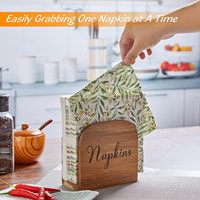 Élégant porte-serviettes en bois brun rustique pour mariages pique-niques et bars organise des serviettes en papier et des mouchoirs en papier