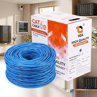 Kabel Ethernet PVC 305m Cat6 UTP Indoor Harga Kompetitif, Mendukung POE 4 Pasang Dengan Pemisah Silang