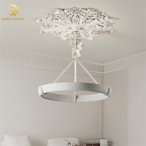 Lustre suspendu blanc rétro médiéval européen, style Art Déco, luxe français, pour salon et <span class=keywords><strong>chambre</strong></span> à coucher - Product Image 3