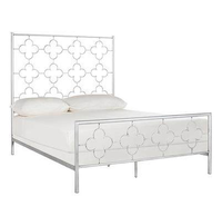 Lit de style européen moderne et luxueux, cadre de lit en fer forgé nordique, 1,8 m, 1,5 m, lit double de style minimaliste princesse, lit queen-king