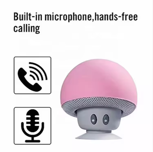 Mini altavoz inalámbrico con ventosa, <span class=keywords><strong>Subwoofer</strong></span> de sonido impermeable portátil de seta bonita para el hogar, viaje, ducha, baño, altavoces de succión - Product Image 3