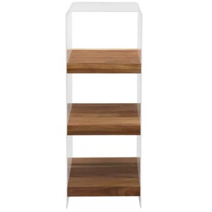 ثلاثة رفوف خشبية وتصميم أكريليك شفاف لإطاراتها - Product Image 4