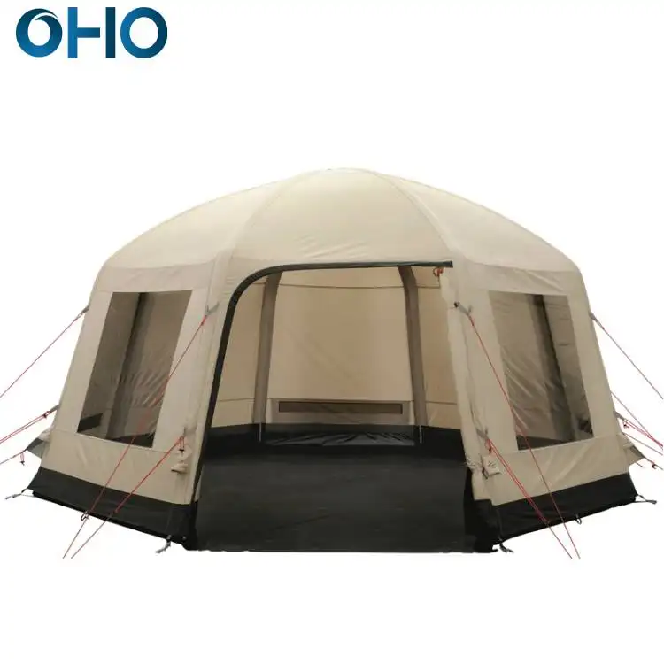 OHO सबसे अच्छी कीमत 8 व्यक्तियों बड़े निविड़ अंधकार एयर वायवीय बिक्री के लिए तम्बू आउटडोर Inflatable लॉन अरबी डेरा डाले हुए तम्बू
