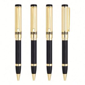Elegant <b>Gold</b> Metal High-End Luxury Ballpoint Custom Logo Engraved Heavy Twist Business Writing Gift <b>Pen</b> Personalized - Product Image 1