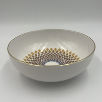 Bol à soupe en mélamine doré de qualité supérieure, 17,7 cm/1000 ml/34 oz, pour les mariages et l'utilisation quotidienne