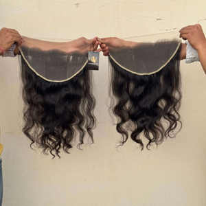 Paquets de cheveux humains indiens bruts bouclés à ondes profondes à prix d'usine et fermeture frontale en dentelle HD 5x5 6x6 - Product Image 1