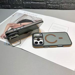 เคสโทรศัพท์มือถือแบบใหม่สุดหรูพร้อมกรอบแม่เหล็ก TPU+อะคริลิคสำหรับรุ่น 17 16 15 14 Pro Max ด้านหลังใสแบบด้าน - Product Image 3