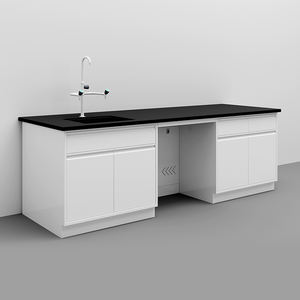 طاولات عمل مختبرية كيميائية من الفولاذ قابلة للتخصيص من ماركة UKEN، تصميم عصري، أثاث تجاري للمدارس - Product Image 2