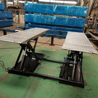 Industrielle Ultradünne Kleine Scherenhebebühne für Fahrzeuganhebung 3500kg Niedrige Höhe 110mm Elektrischer & Hydraulischer Antrieb