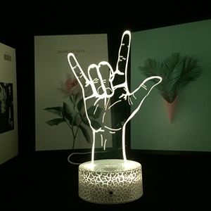 <span class=keywords><strong>Lampe</strong></span> <span class=keywords><strong>LED</strong></span> I Love U pour la décoration de la chambre d'enfant, <span class=keywords><strong>lampe</strong></span> <span class=keywords><strong>LED</strong></span> <span class=keywords><strong>manga</strong></span> 3D, alimentation tactile, cadeau d'anniversaire, dropshipping - Product Image 5