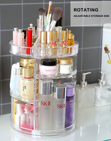 Boîte de rangement en acrylique cosmétique, support de maquillage rotatif à 360 degrés, organisateur de maquillage en acrylique transparent