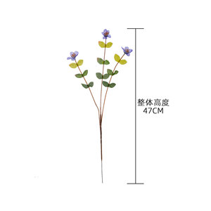 CallaFloral Fleurs Artificielles Branche Unique Rose et Violet Bouquet pour Mariage Décoration Maison YC1108 - Product Image 4