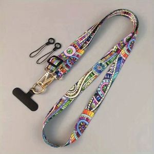 Mobile Phone <b>Lanyard</b> Necklace Cross-body Leopard Print Adjustable Shoulder Width Pendant Anti Loss Sling Belt Clip - Product Image 6