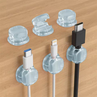 Organisateur de câble magnétique sans perçage pour pince de câble adhésive en plastique de bureau support d'écouteur de crochet de prise fixe pour salle de bain