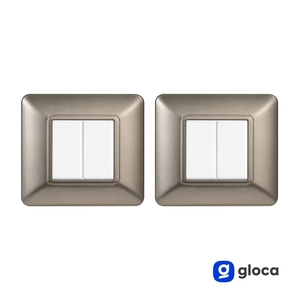 Placa de Enchufe de Pared de Plástico Gloca 2P con Acabado de Titanio para Uso Residencial - Product Image 2
