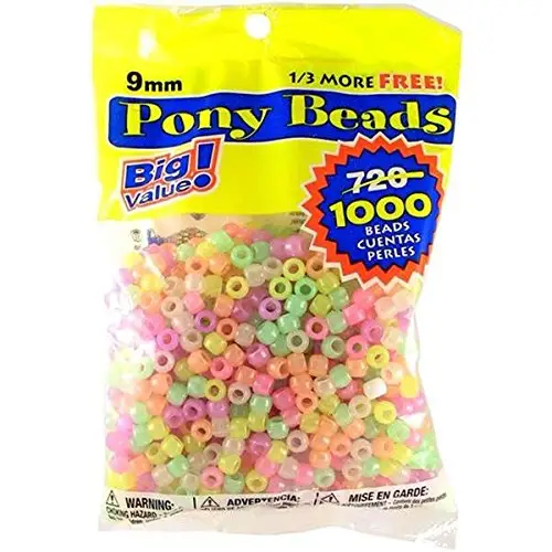 Pony Beads 1000個9ミリメートルPony Beads Set Mixed ColorsためBracelet Jewelry Making Kit
